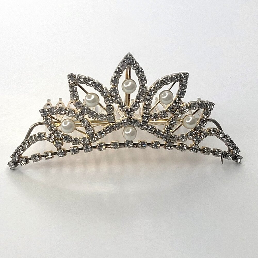 Pearl and Crystal Mini Tiara